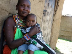 Maasai mother and child