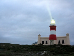 Cape Agulhas light shines bright over the southern tip of Africa, as it has since 1848
